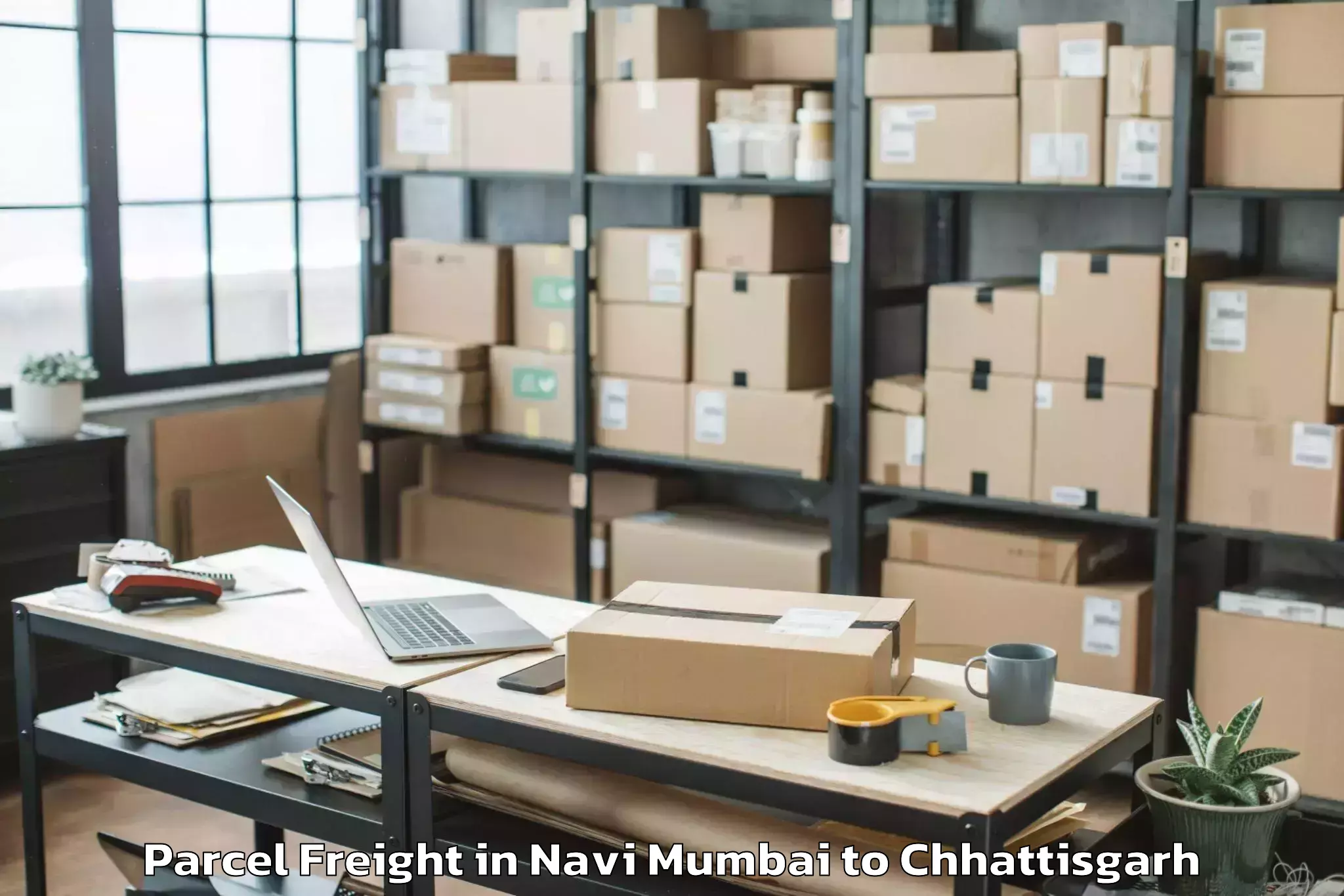 Book Navi Mumbai to Bemetara Parcel Freight